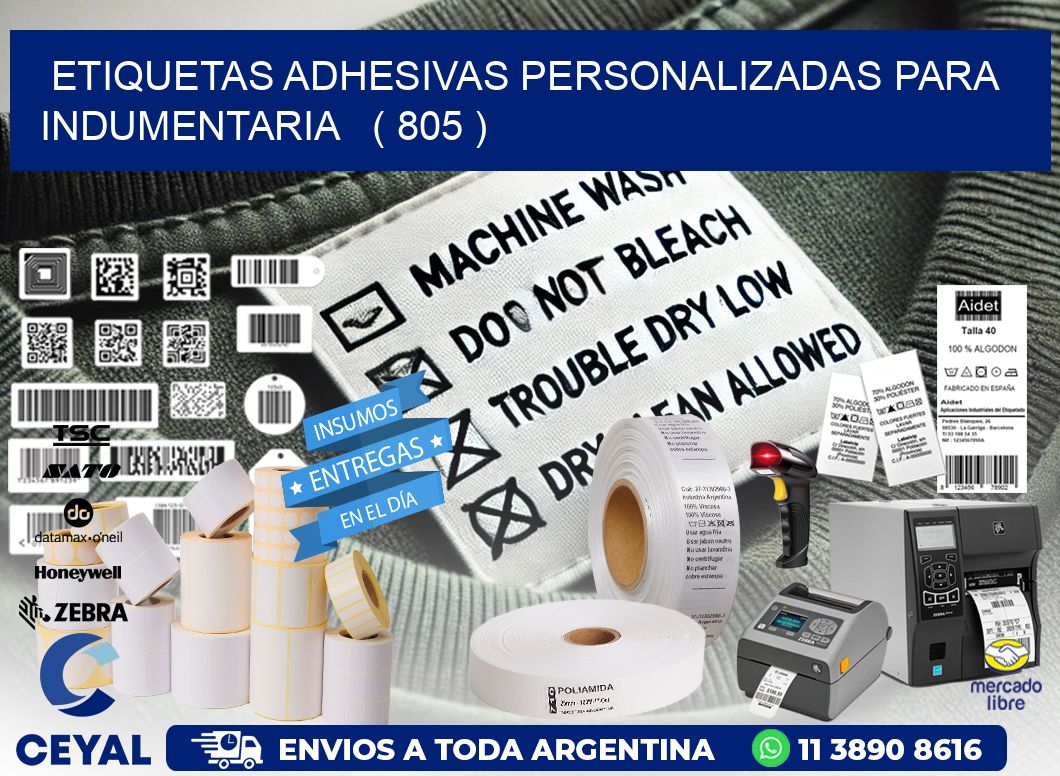 ETIQUETAS ADHESIVAS PERSONALIZADAS PARA INDUMENTARIA   ( 805 )