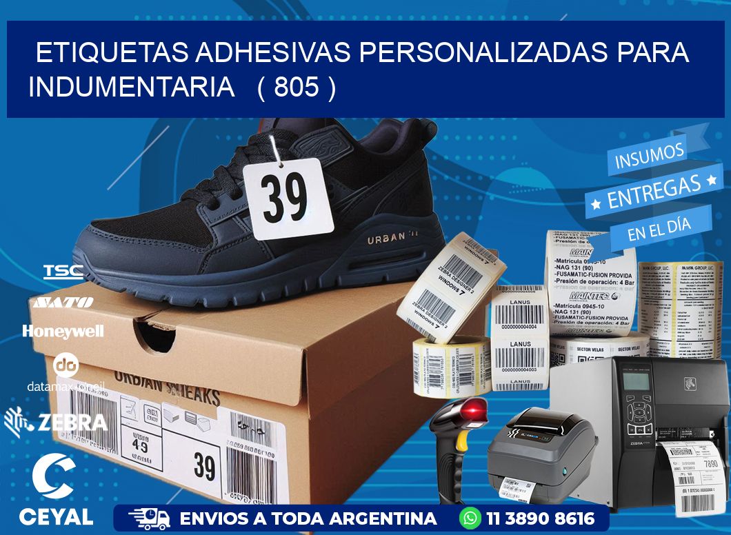 ETIQUETAS ADHESIVAS PERSONALIZADAS PARA INDUMENTARIA   ( 805 )