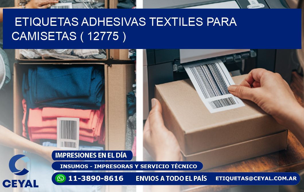 ETIQUETAS ADHESIVAS TEXTILES PARA CAMISETAS ( 12775 )