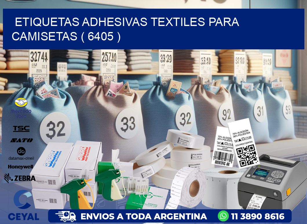 ETIQUETAS ADHESIVAS TEXTILES PARA CAMISETAS ( 6405 )