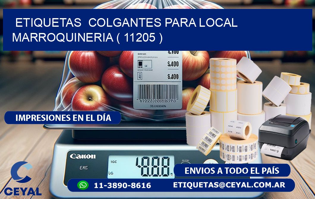 ETIQUETAS  COLGANTES PARA LOCAL MARROQUINERIA ( 11205 )