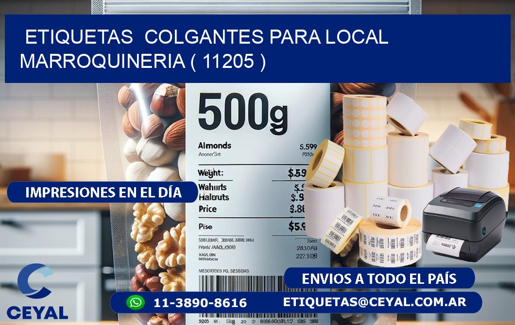 ETIQUETAS  COLGANTES PARA LOCAL MARROQUINERIA ( 11205 )
