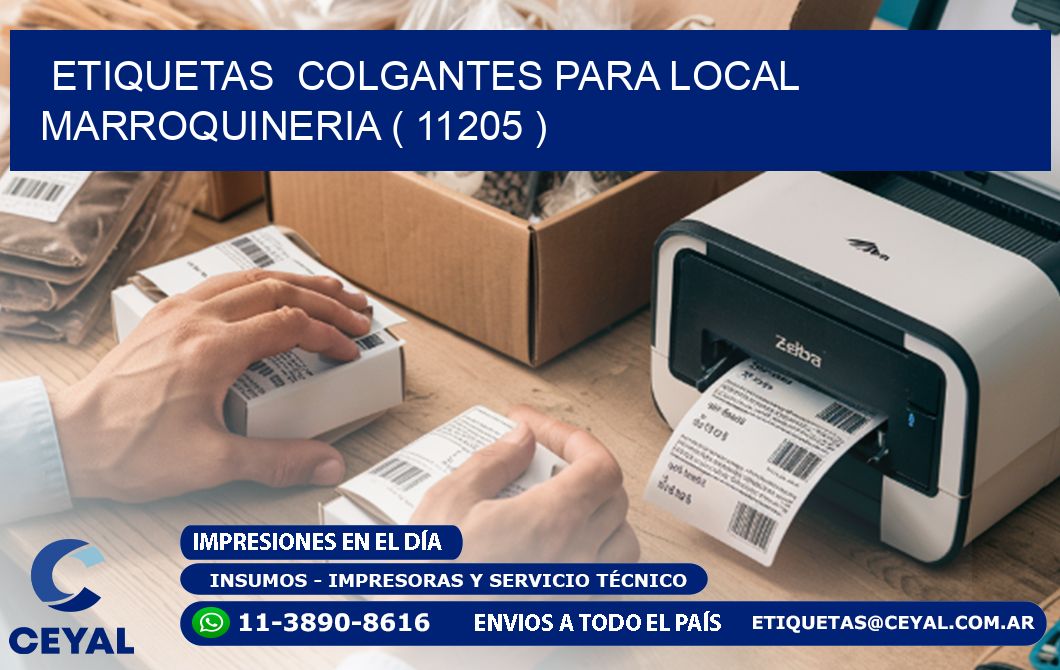 ETIQUETAS  COLGANTES PARA LOCAL MARROQUINERIA ( 11205 )