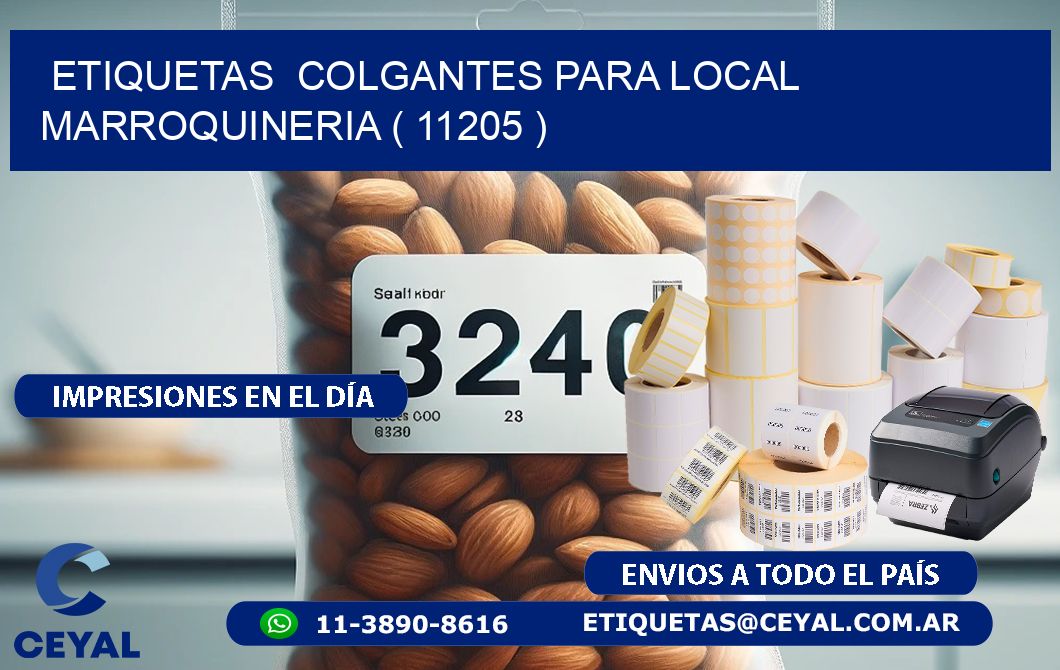 ETIQUETAS  COLGANTES PARA LOCAL MARROQUINERIA ( 11205 )