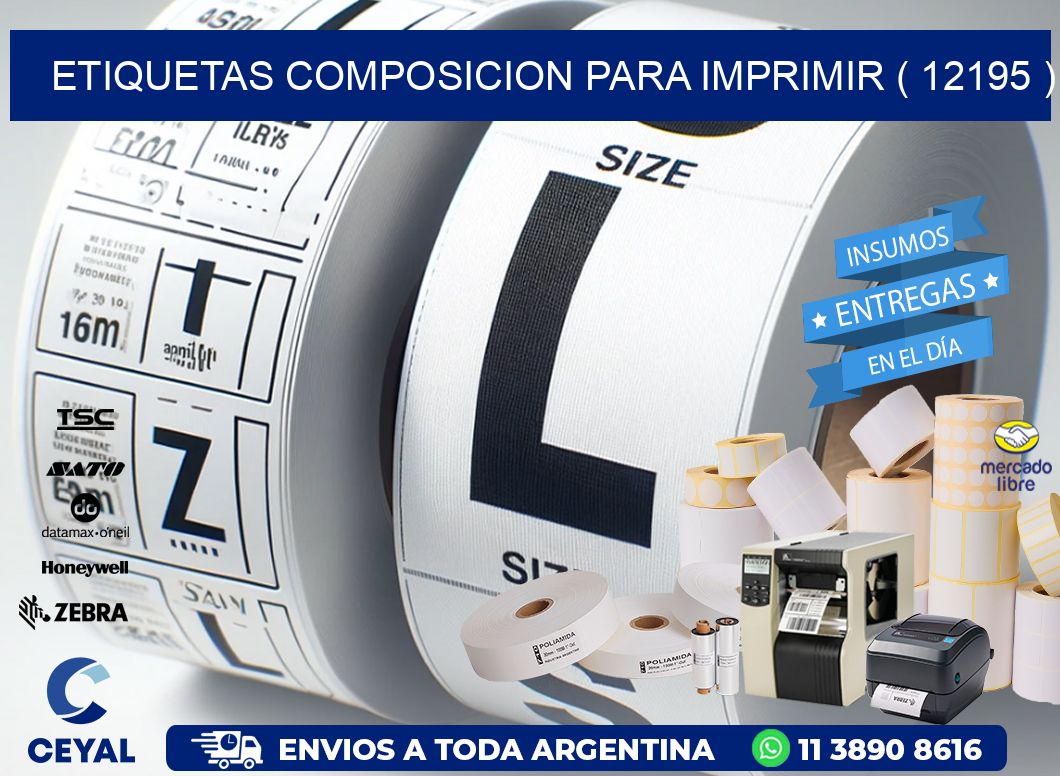 ETIQUETAS COMPOSICION PARA IMPRIMIR ( 12195 )