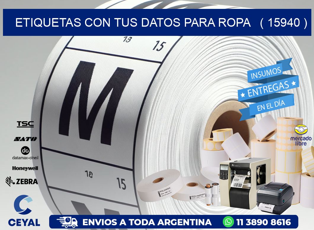 ETIQUETAS CON TUS DATOS PARA ROPA   ( 15940 )