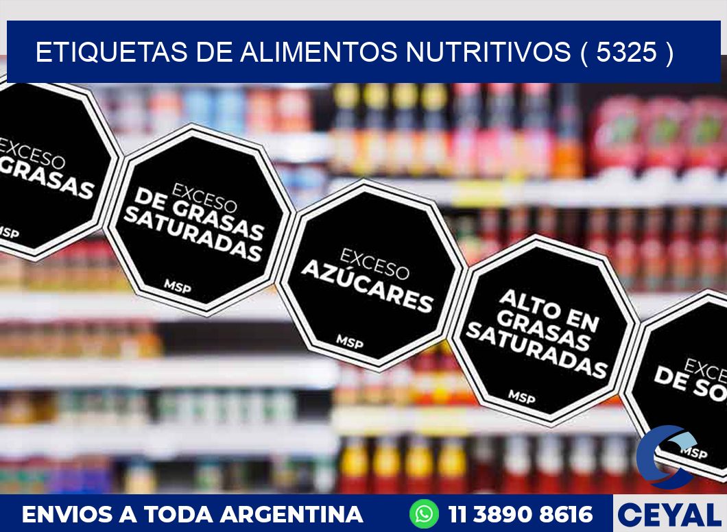 ETIQUETAS DE ALIMENTOS NUTRITIVOS ( 5325 )