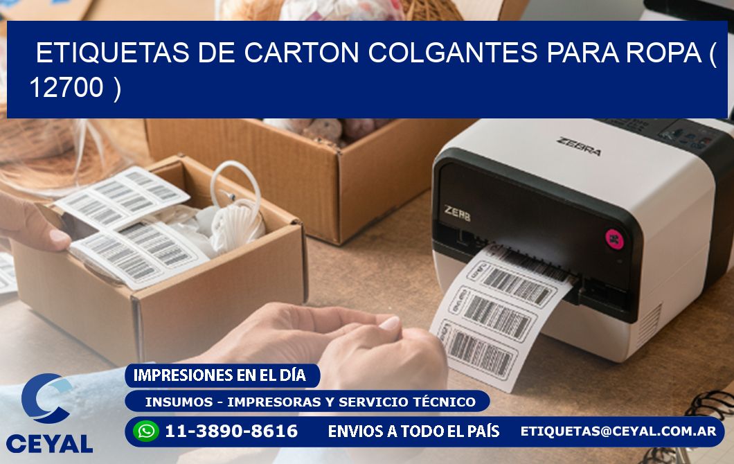 ETIQUETAS DE CARTON COLGANTES PARA ROPA ( 12700 )