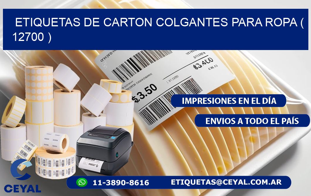 ETIQUETAS DE CARTON COLGANTES PARA ROPA ( 12700 )