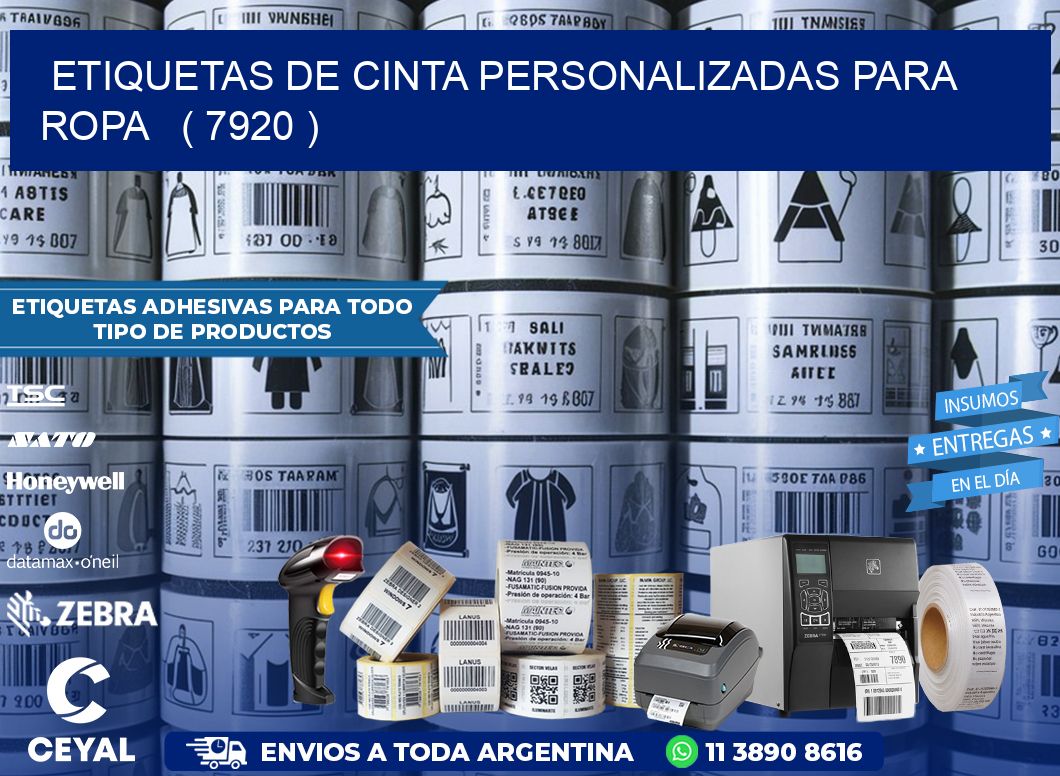 ETIQUETAS DE CINTA PERSONALIZADAS PARA ROPA   ( 7920 )