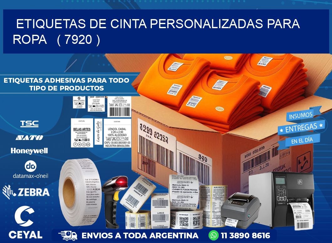 ETIQUETAS DE CINTA PERSONALIZADAS PARA ROPA   ( 7920 )