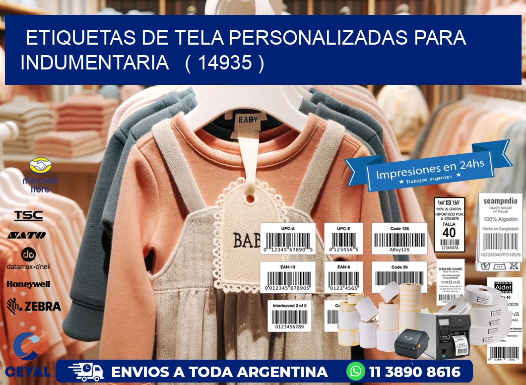 ETIQUETAS DE TELA PERSONALIZADAS PARA INDUMENTARIA   ( 14935 )