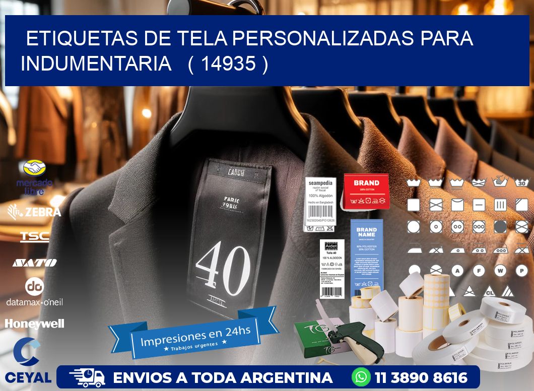 ETIQUETAS DE TELA PERSONALIZADAS PARA INDUMENTARIA   ( 14935 )