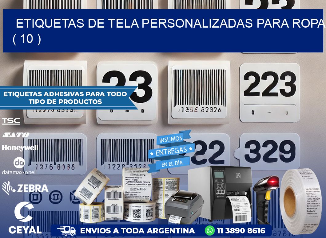 ETIQUETAS DE TELA PERSONALIZADAS PARA ROPA ( 10 )