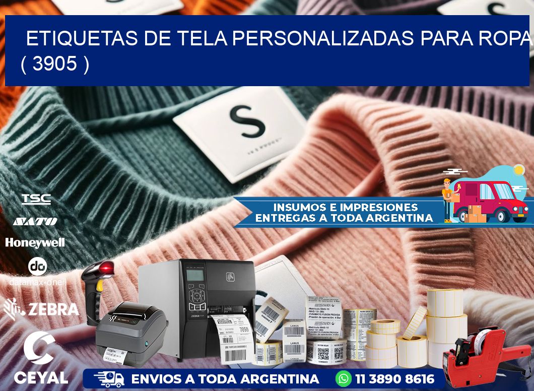 ETIQUETAS DE TELA PERSONALIZADAS PARA ROPA ( 3905 )