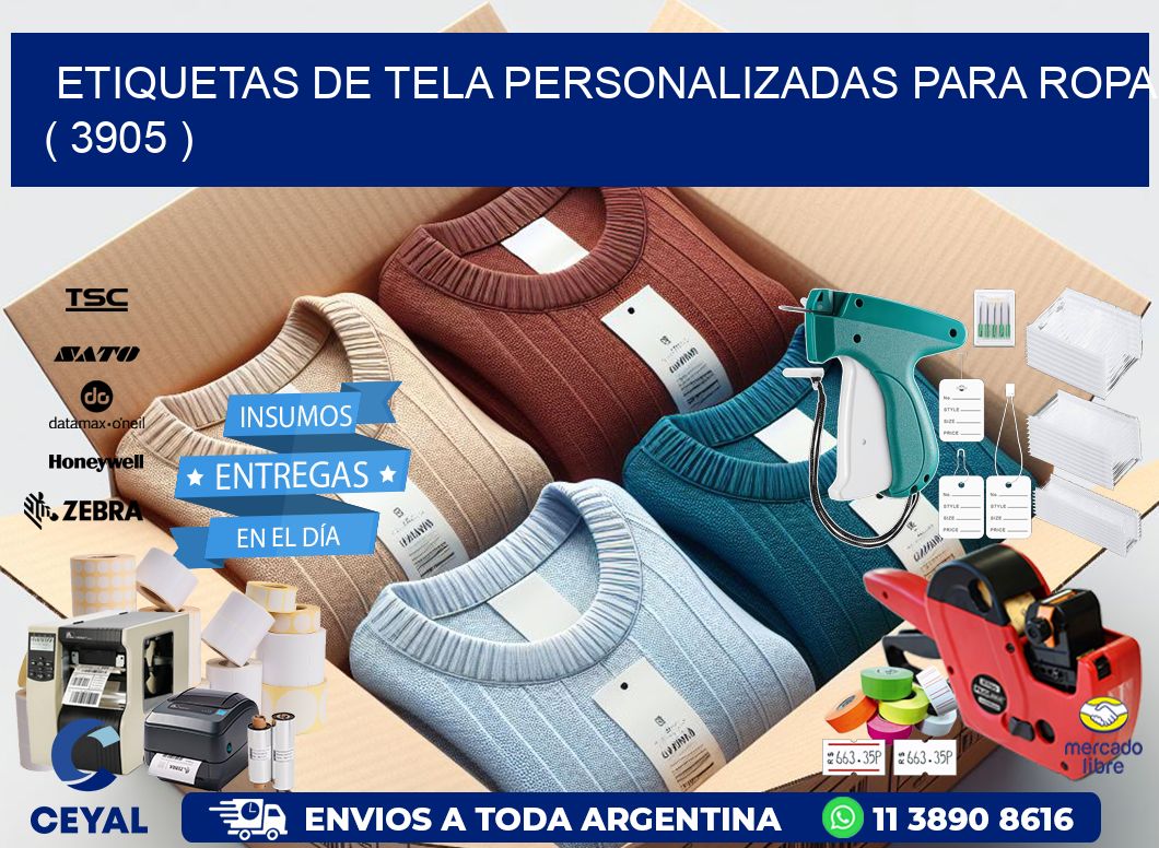 ETIQUETAS DE TELA PERSONALIZADAS PARA ROPA ( 3905 )