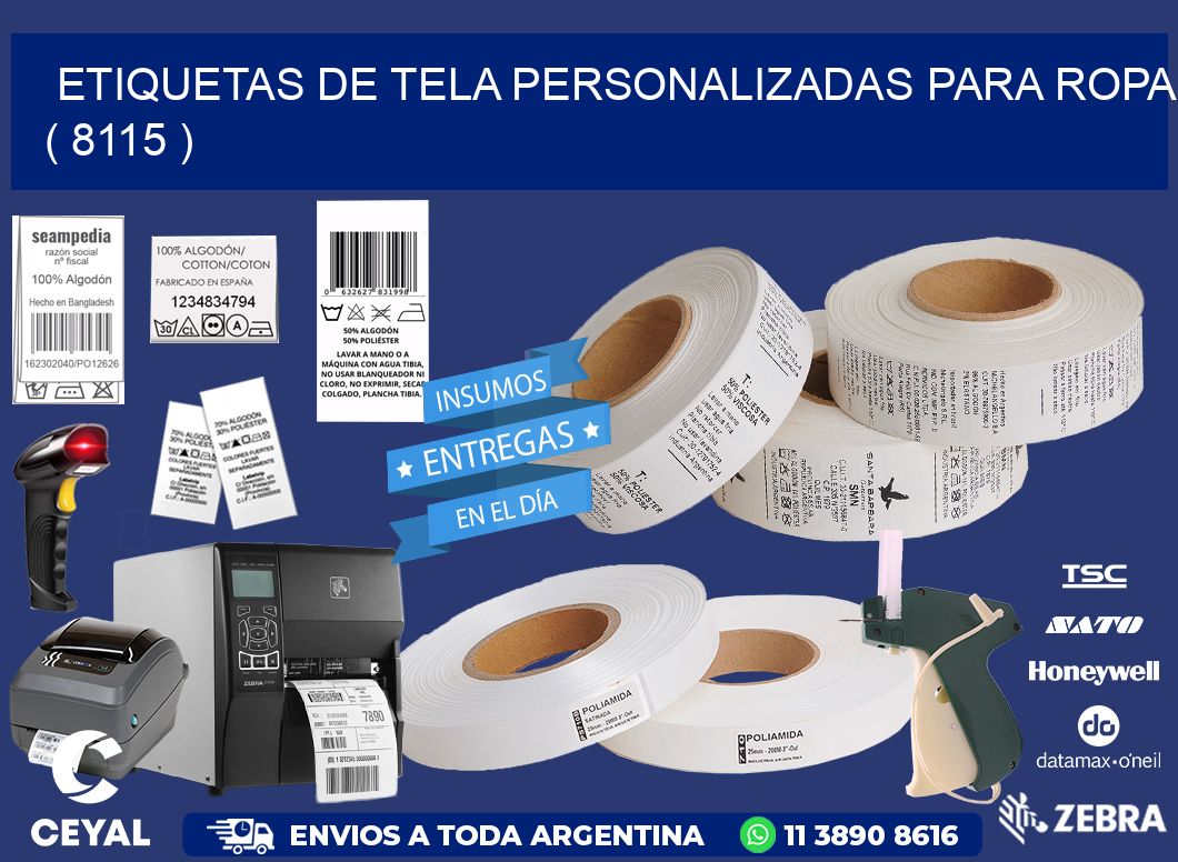 ETIQUETAS DE TELA PERSONALIZADAS PARA ROPA ( 8115 )