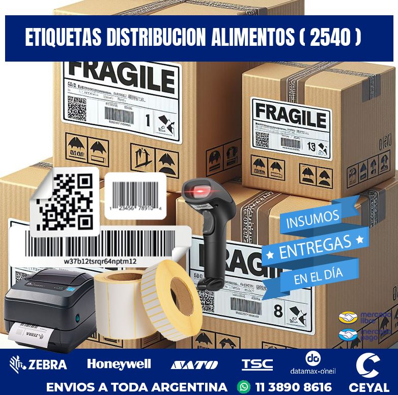 ETIQUETAS DISTRIBUCION ALIMENTOS ( 2540 )