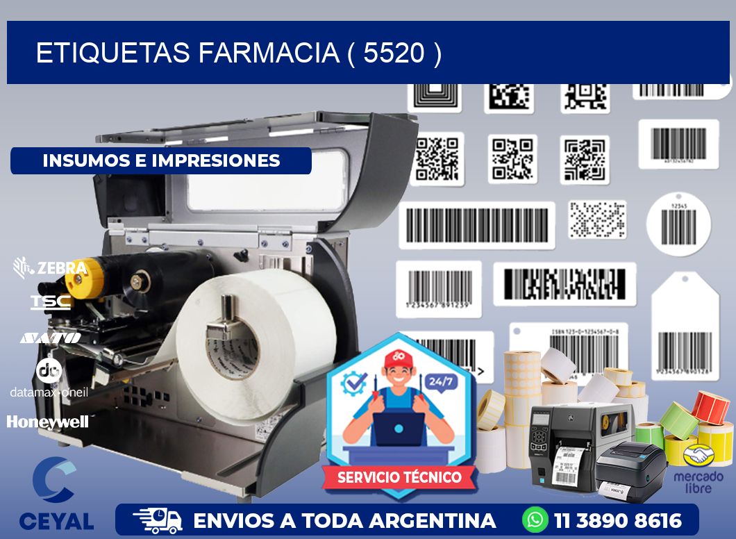 ETIQUETAS FARMACIA ( 5520 )