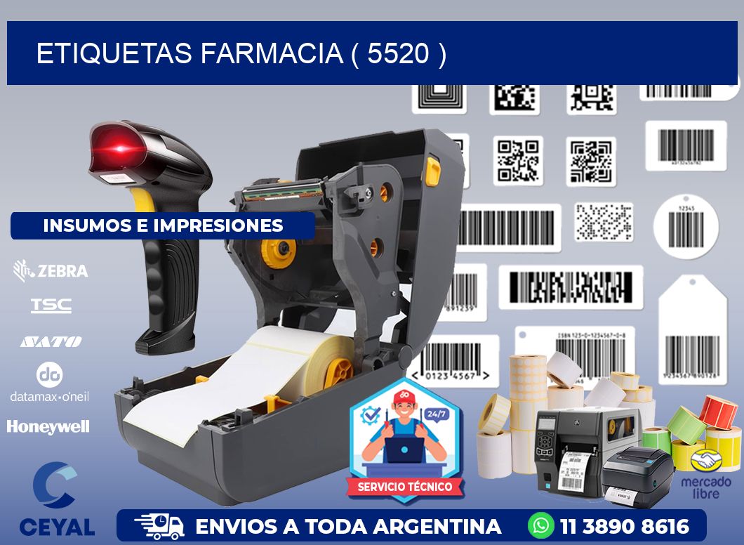 ETIQUETAS FARMACIA ( 5520 )