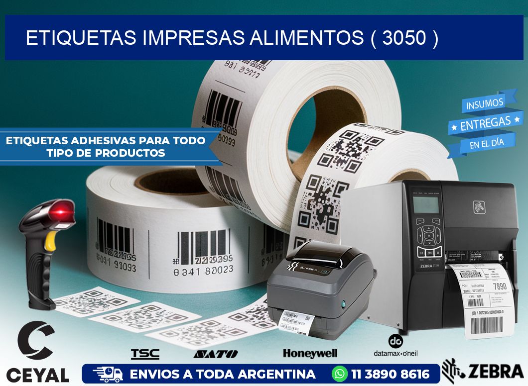 ETIQUETAS IMPRESAS ALIMENTOS ( 3050 )