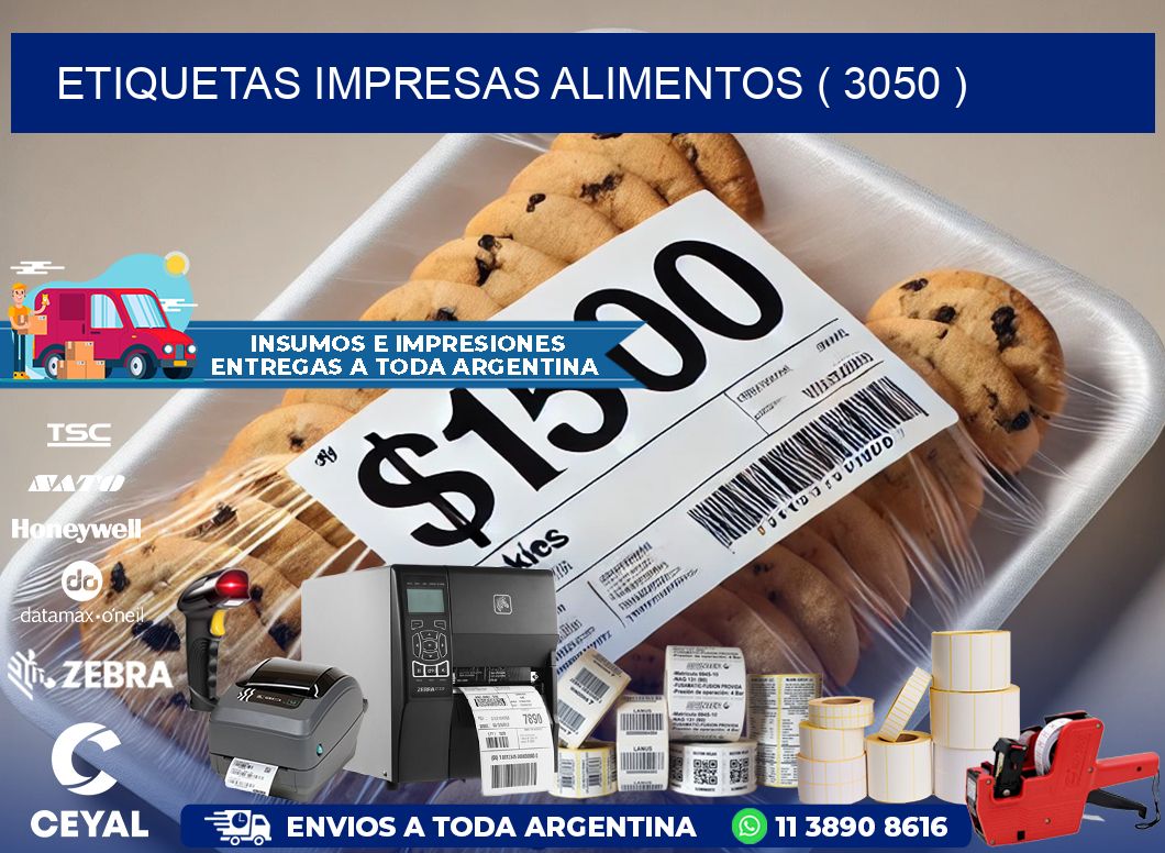 ETIQUETAS IMPRESAS ALIMENTOS ( 3050 )
