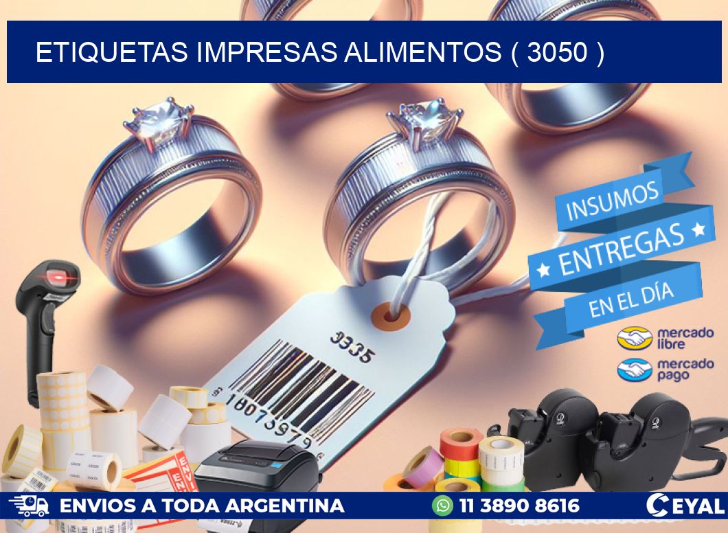 ETIQUETAS IMPRESAS ALIMENTOS ( 3050 )