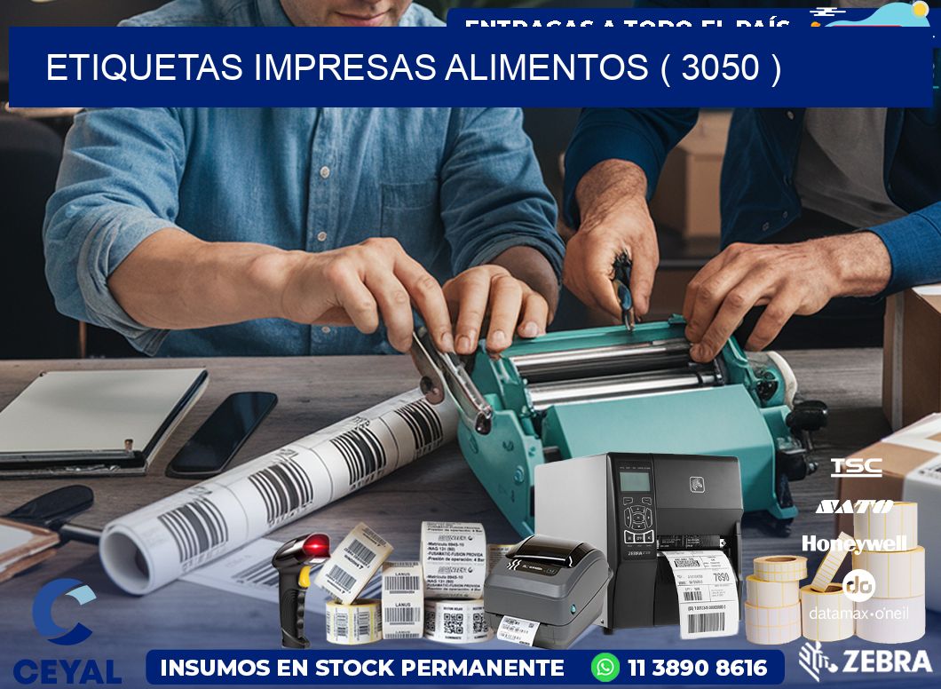ETIQUETAS IMPRESAS ALIMENTOS ( 3050 )