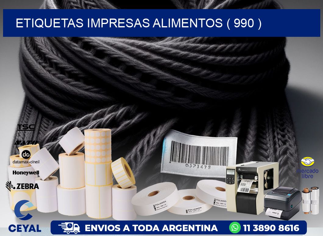 ETIQUETAS IMPRESAS ALIMENTOS ( 990 )