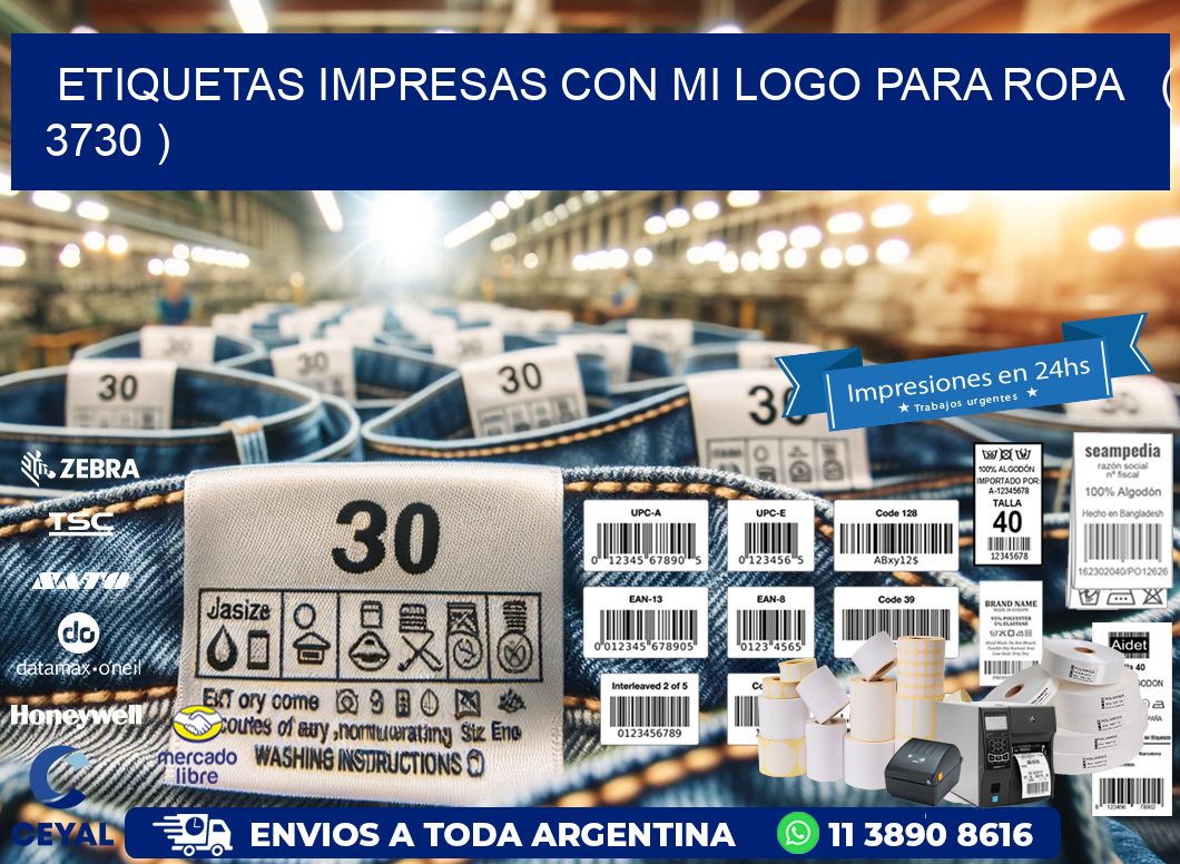 ETIQUETAS IMPRESAS CON MI LOGO PARA ROPA   ( 3730 )