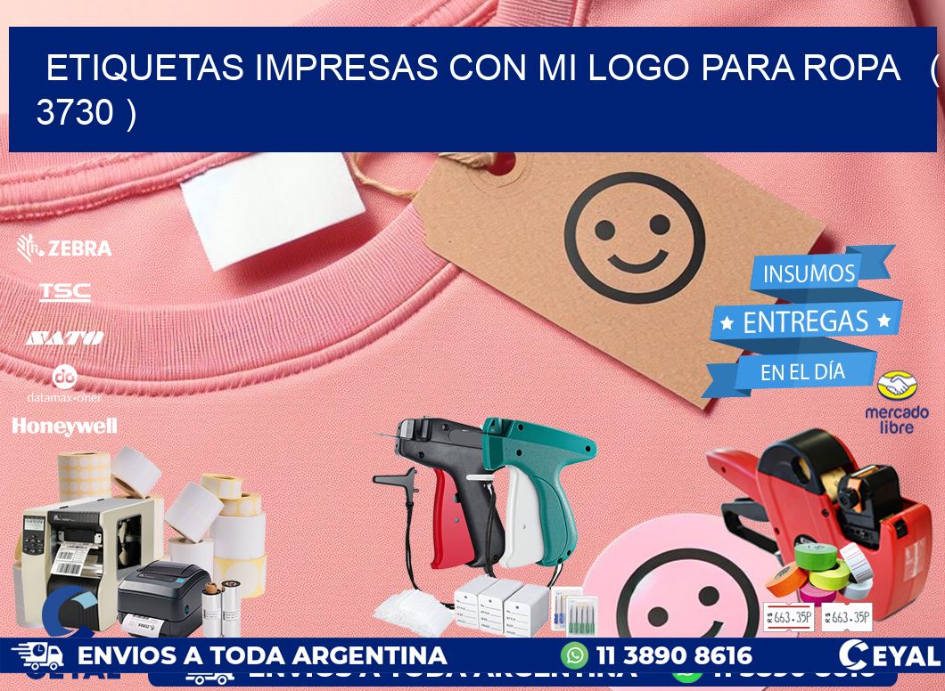 ETIQUETAS IMPRESAS CON MI LOGO PARA ROPA   ( 3730 )