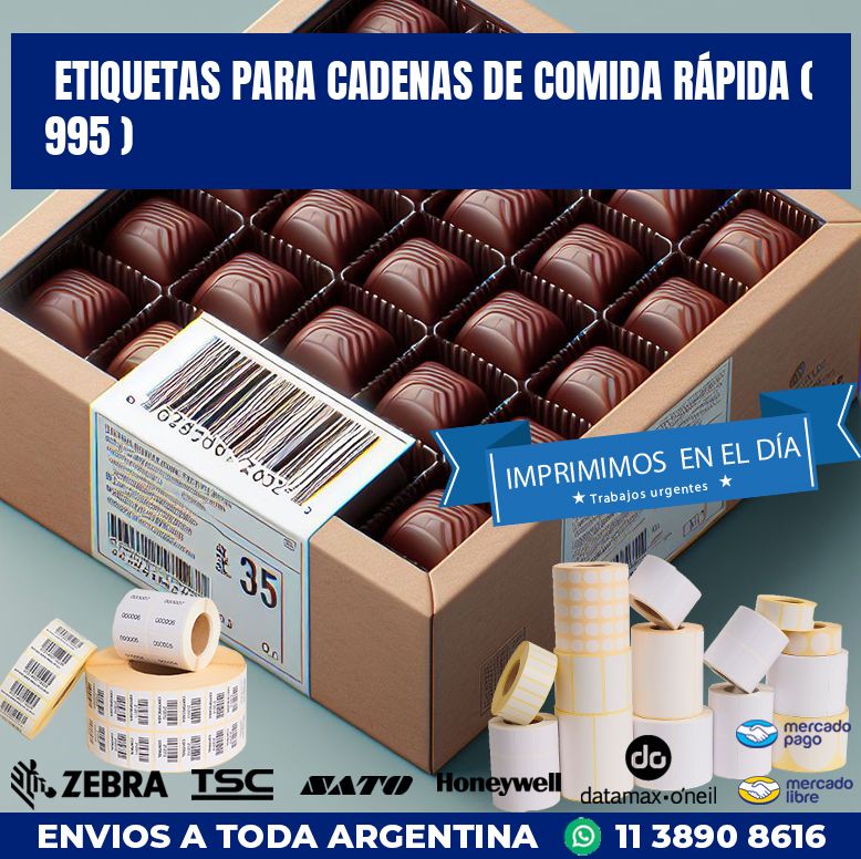 ETIQUETAS PARA CADENAS DE COMIDA RÁPIDA ( 995 )