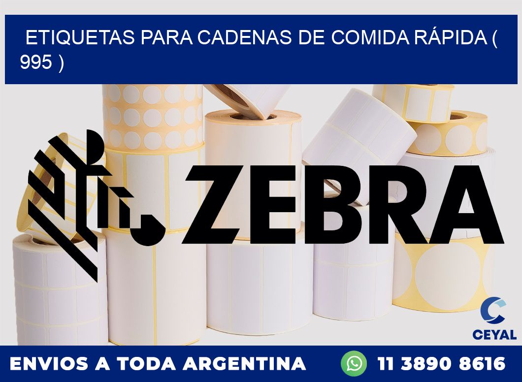 ETIQUETAS PARA CADENAS DE COMIDA RÁPIDA ( 995 )