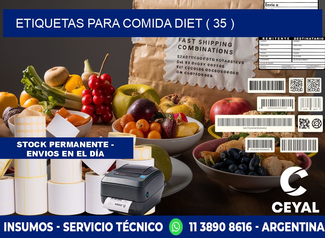 ETIQUETAS PARA COMIDA DIET ( 35 )