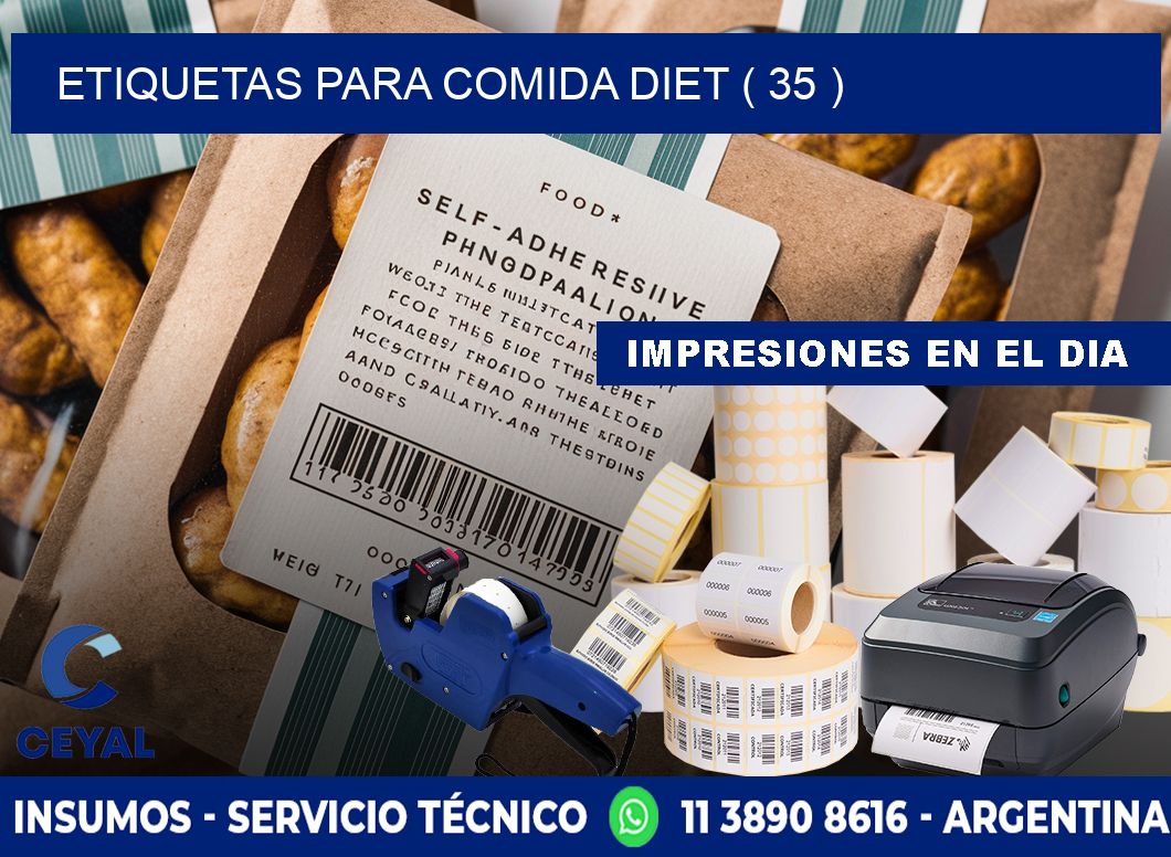 ETIQUETAS PARA COMIDA DIET ( 35 )