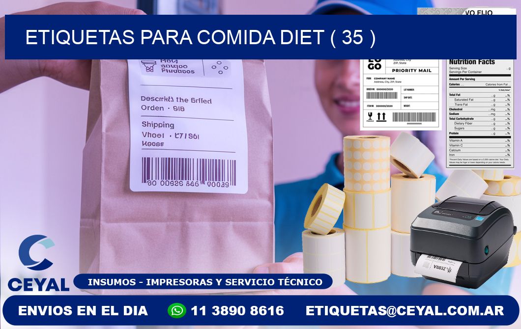 ETIQUETAS PARA COMIDA DIET ( 35 )