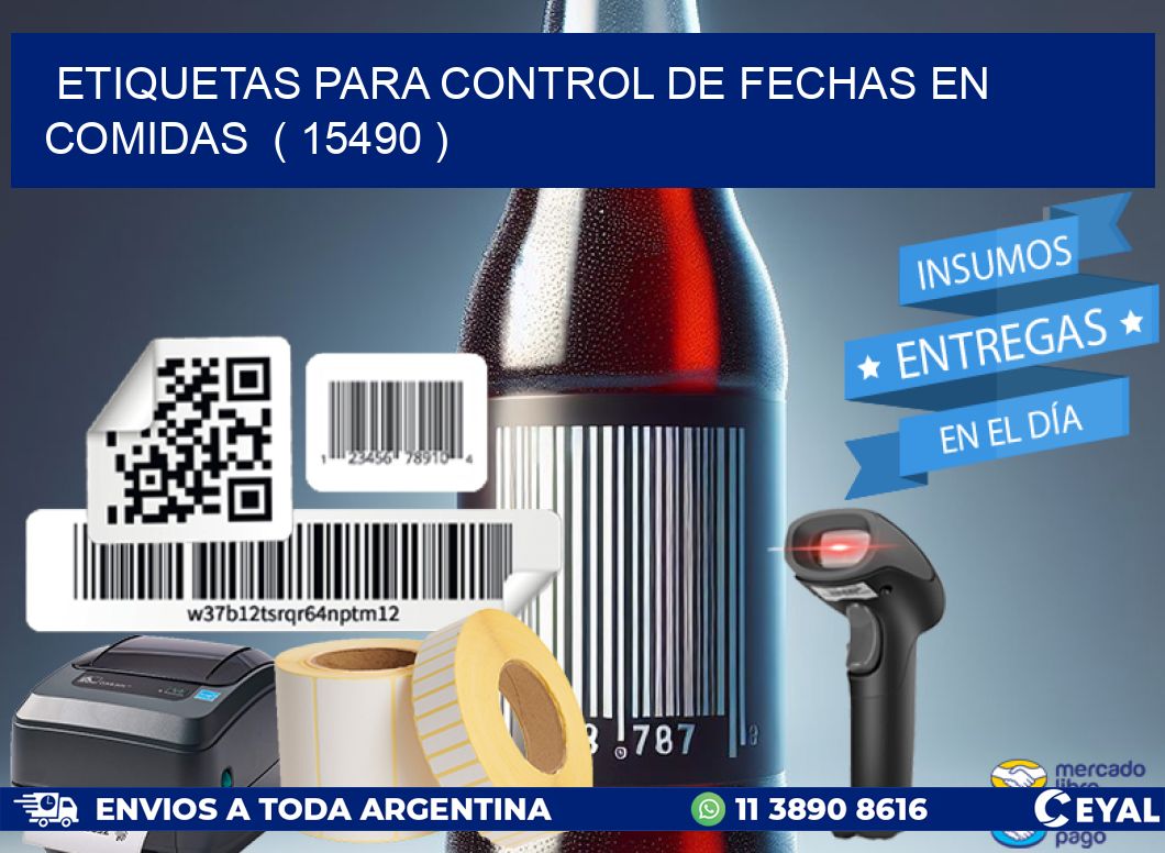 ETIQUETAS PARA CONTROL DE FECHAS EN COMIDAS  ( 15490 )