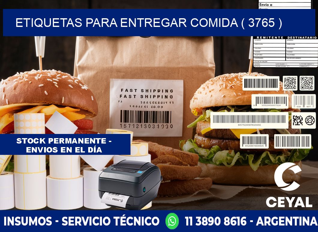 ETIQUETAS PARA ENTREGAR COMIDA ( 3765 )
