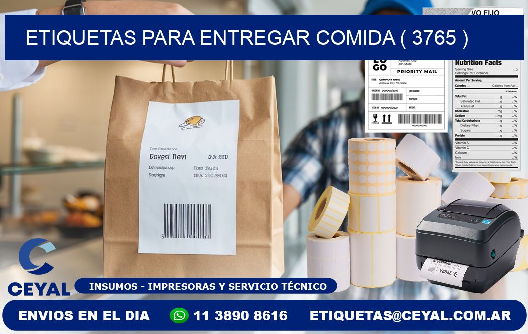 ETIQUETAS PARA ENTREGAR COMIDA ( 3765 )