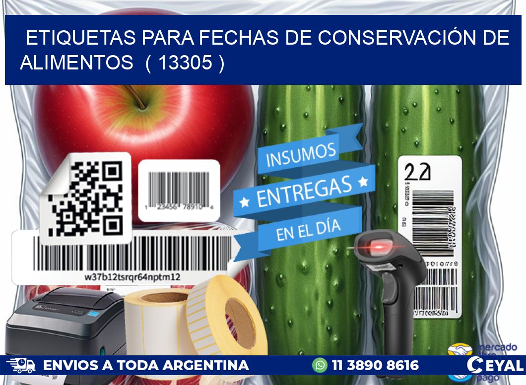ETIQUETAS PARA FECHAS DE CONSERVACIÓN DE ALIMENTOS  ( 13305 )