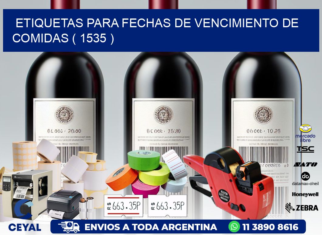 ETIQUETAS PARA FECHAS DE VENCIMIENTO DE COMIDAS ( 1535 )