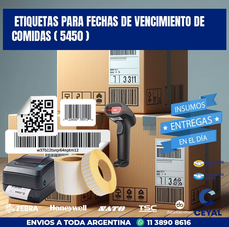 ETIQUETAS PARA FECHAS DE VENCIMIENTO DE COMIDAS ( 5450 )