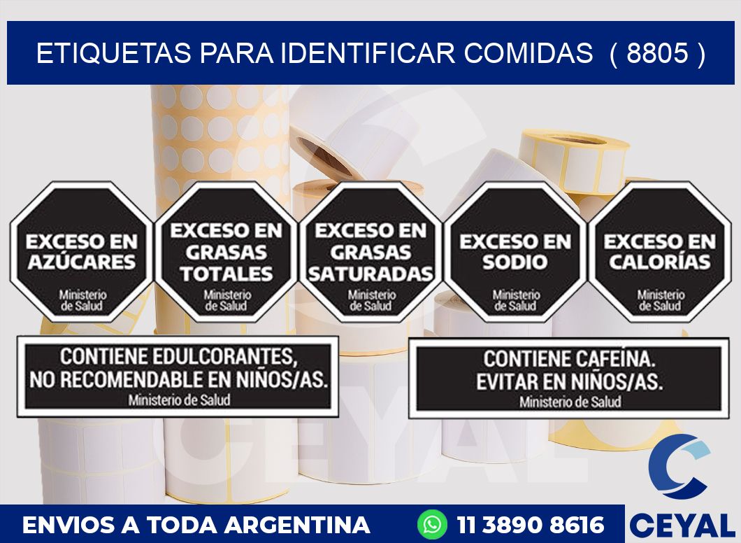 ETIQUETAS PARA IDENTIFICAR COMIDAS  ( 8805 )