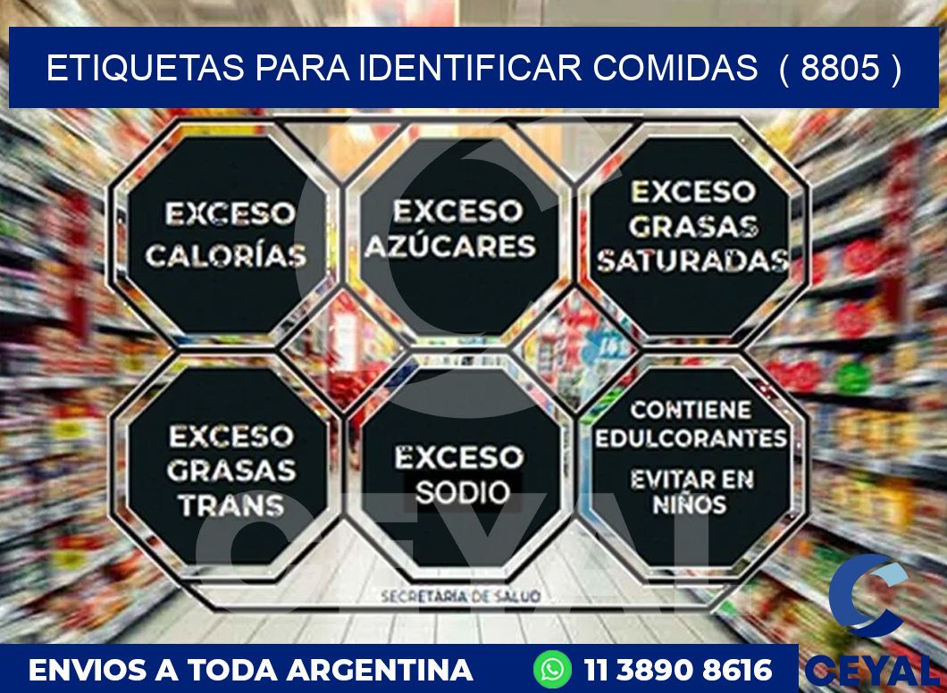 ETIQUETAS PARA IDENTIFICAR COMIDAS  ( 8805 )