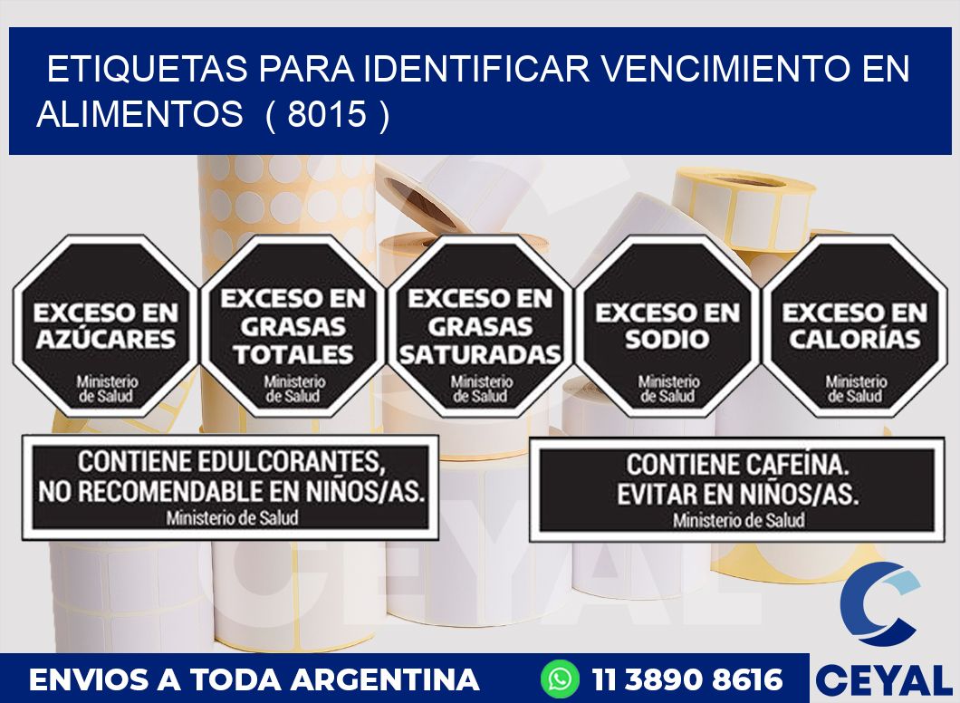 ETIQUETAS PARA IDENTIFICAR VENCIMIENTO EN ALIMENTOS  ( 8015 )