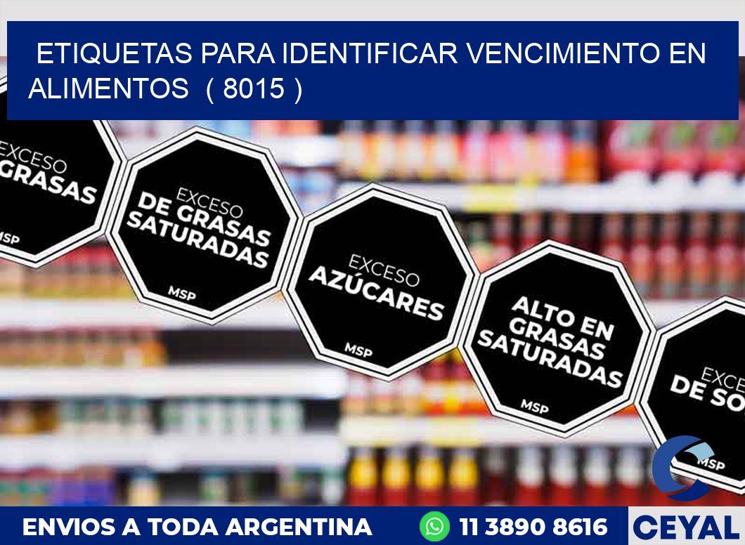 ETIQUETAS PARA IDENTIFICAR VENCIMIENTO EN ALIMENTOS  ( 8015 )