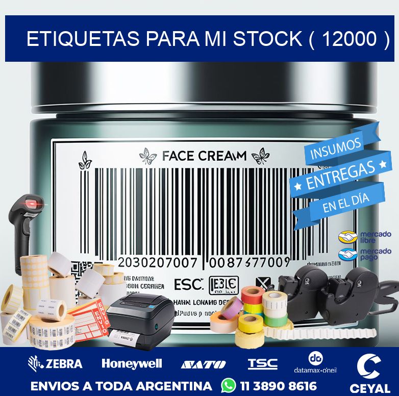 ETIQUETAS PARA MI STOCK ( 12000 )