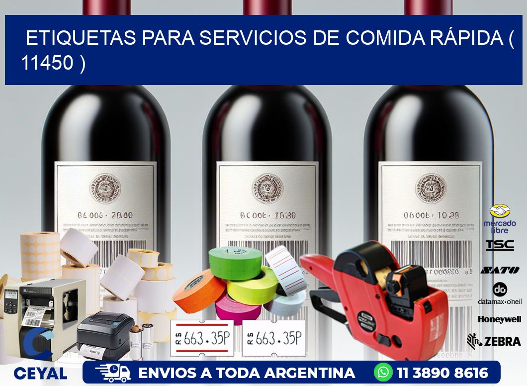 ETIQUETAS PARA SERVICIOS DE COMIDA RÁPIDA ( 11450 )