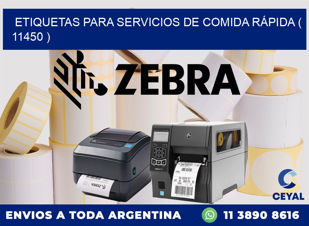 ETIQUETAS PARA SERVICIOS DE COMIDA RÁPIDA ( 11450 )