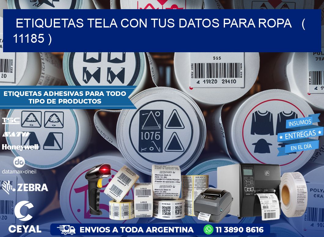ETIQUETAS TELA CON TUS DATOS PARA ROPA   ( 11185 )